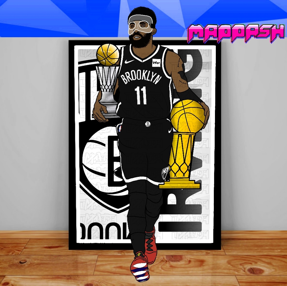 NBA Brooklyn Nets Kyrie Irving NBA Championship Poster Finals MVP Poster